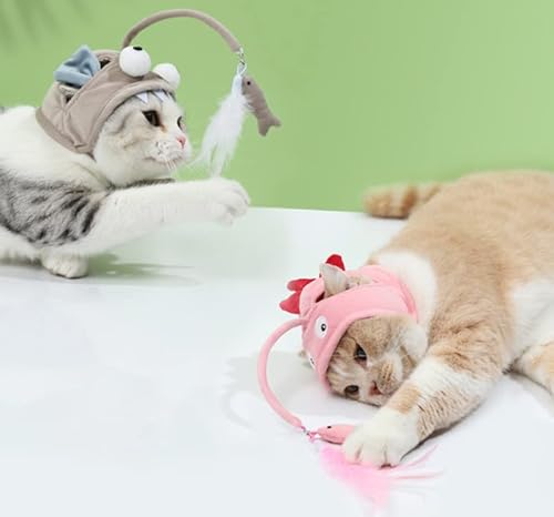 Cat Hat, Cat Costume Fish Hat, Cats and Small Dogs Kitten Puppy Party Costume Accessory Headwea, Soft Plush Pet Cap Fish Outfit for Cats & Puppies. (A)