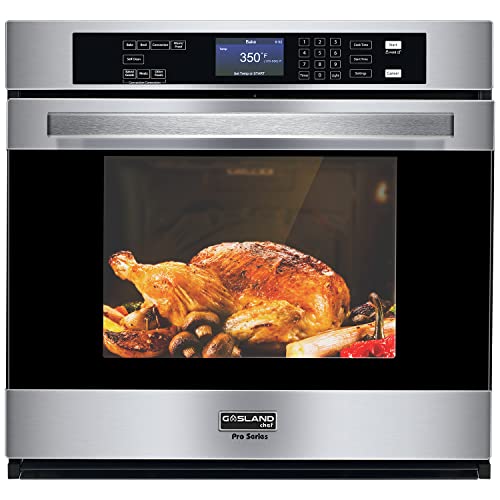 30'' Electric Oven, GASLAND Chef Single Wall Oven Pro ES710TSN 5.0 Cu.Ft. Convection with Self-cleaning, Sabbath mode, Temperature Probe Included, Hardwire