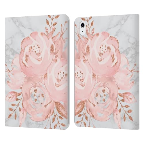 Étui iPad Air 2020 anti-rayure motif marbre rose et fleurs