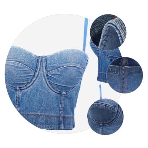 Women's Denim Vest Denim Camisole Loose Fitting Tank Tops for Women Lace Tank Tops for Women Female4