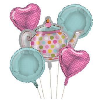 Creative Converting Tea Time Balloon Cluster (5) Party Supplies