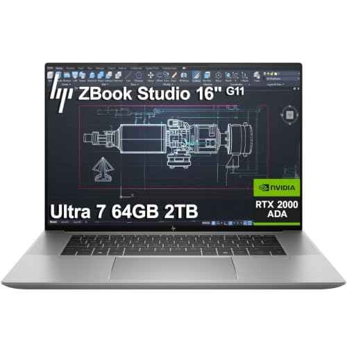 Image of HP ZBook Studio G11 Laptop, NVIDIA RTX 2000 Ada 8GB, Intel Ultra 7 155H
