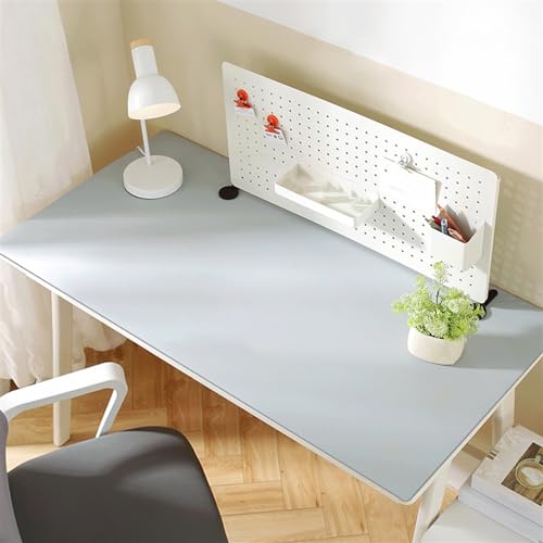 Liveinu Protector Mesa Escritorio, Alfombrilla para Ratón, Protector de Escritorio Cubre de Cuero PU Antideslizante, Almohadilla de Escritorio para la Oficina y el Hogar, Gris azulado, 60x140cm