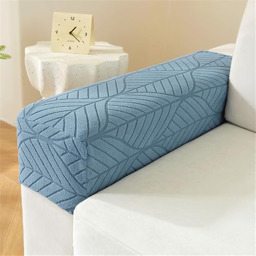 Hearda 2 Piezas Funda Para Reposabrazos De Sofá, Pasamanos Funda Sofa,Fundas Sofa Elasticas Lavable Pasamanos Funda De Sofa Para Sofá Pasamanos Funda De Sofa Azul