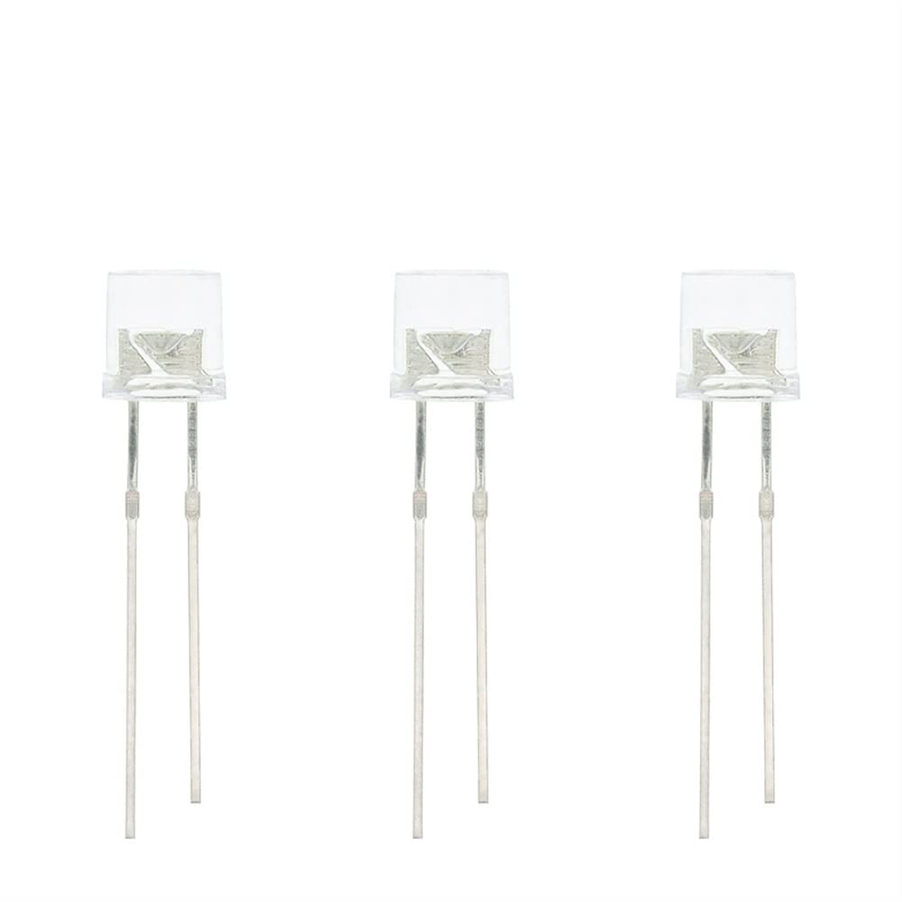 100 pz Min 5mm Flat Top Bianco Rosso Rosa Giallo Blu Grandangolo Lampada Diodo LED Lampadine Ultra Luminose Diodo Emettitore F5 5mm Lampada LED FAI DA TE
