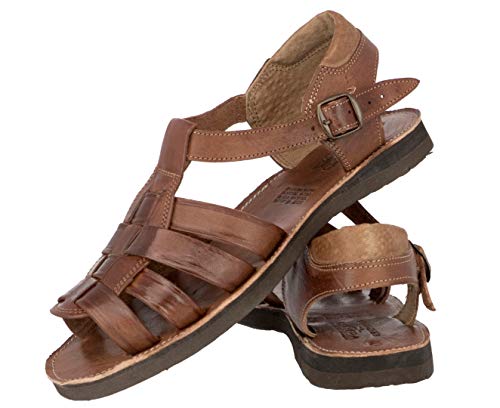 Cowboy Professional Men's 011 Chedron Authentic Mexican Huaraches Real Leather Buckle Open Toe