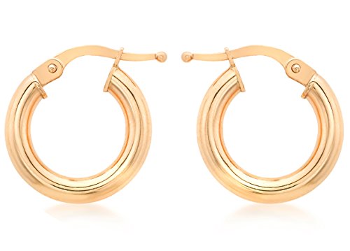 Créoles en or rose 9 carats Carissima boucles d'oreilles de luxe femme