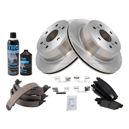 Image of TRQ Rear Brake Pad & Rotor Kit Compatible with 2015-2020 Cadillac 2014-2020 Chevrolet GMC