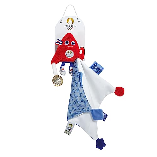 Doudou et Compagnie, Plush Toy Mascot Official of the Paris 2024 Olympics, Comforter with Plush Phryge, Champion Comforter - Image 3