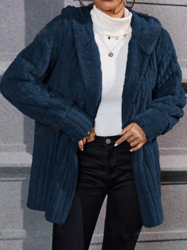 Veste à capuche élégante loisirs veste teddyfleece ample - 4