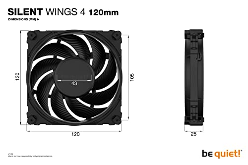 Image of be quiet! Silent Wings 4 120mm 1600 RPM Premium Low Noise Cooling Fan | 3-Pin | BL092