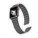 Produktbild LKEITY Kompatibel mit Apple Watch Band 44 mm 42 mm Leder Loop Serie 6 SE, starkes Magnetisches Lederarmband Armband für iWatch Serie 5/4/3/2/1 Damen Herren (Farbe Grau)