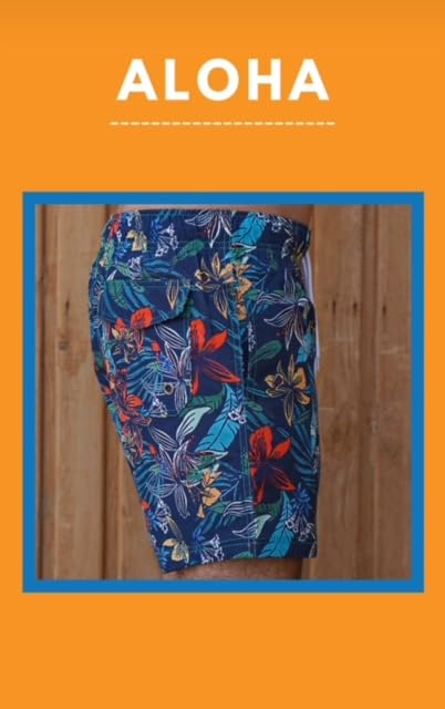Aloha Men's Swim Trunks – 100% Polyester, Quick-Drying, Lightweight, Durable Beachwear for Pool & Surf Activities3