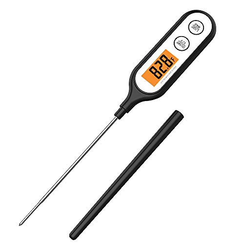 KJTEMOP 5.3inch Long Probe Chocolate Candy Making Thermometer Food Instant Read Thermometer for Cooking Milk Kitchen BBQ Grilling