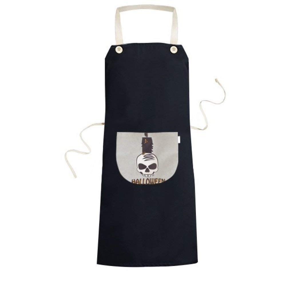 Cadeaux de chef originaux avec le tablier noir Halloween motif crâne sorcière