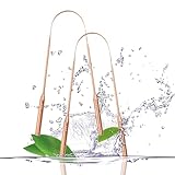 Copper Tongue Scraper (2 Pack), Tongue Cleaner for Reduce Bad Breath, Tongue Scrapers for Adults & Kids, 100% Copper Metal Tongue Scrubber Set for Oral Care & Easy to Use (short-handle)