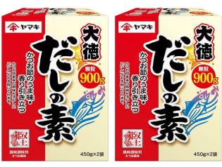 【x2箱セット】 ヤマキ だしの素 大徳 900g(コスパ良し)x2個セット/ 業務用 ダシ 調味料 和食 1000g