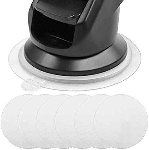 YINVA 6 PCS Dash Mount Adhesive Sticky Pad for Suction, Sticky Pad Hot and Cold Temperature Resistant Car Dashboard Pad 75mm Diameter(Transparent)…