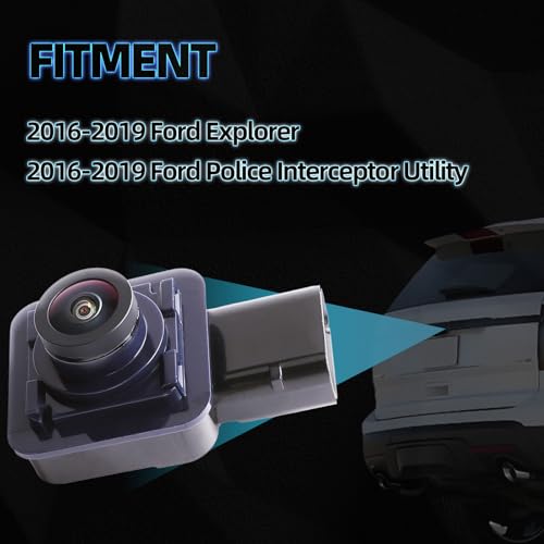 Image of MITZONE Rear View Backup Camera for Car Compatible with 2016-2019 Ford Explorer Police Interceptor Utility Parking Asist Camera 1080P HD 170 Wide-Angle GB5Z-19G490-C GB5Z-19G490-AB