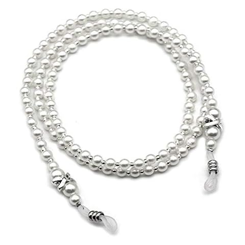 Pinksee Pearl Beaded Eyeglass Chain For Women Glasses Holder Strap Cover