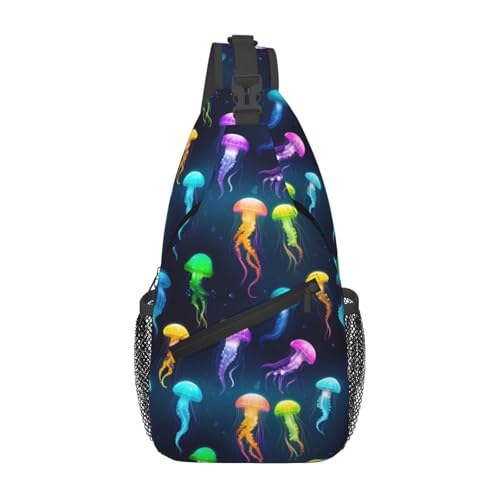 Mochila tipo bandolera para senderismo con diseño medusa