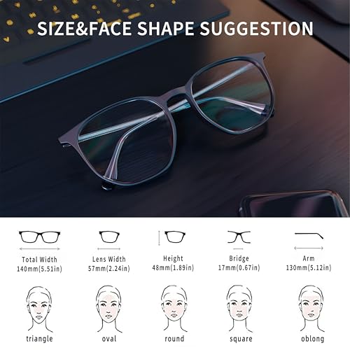 Image of ROCKNIGHT Anti Blue light Rays glasses for computer eye strain women tea transparent frame