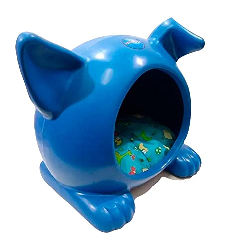 Toca Ideal Cães e Gatos Azul Pequeno