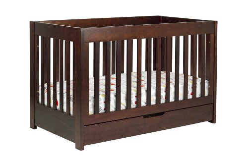 Babyletto Mercer 3-in-1 Convertible Crib with Toddler Bed Conversion Kit, Espresso