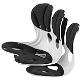 【理学療法士推薦】KOJIHOMU 姿勢矯正 椅子 骨盤矯正 姿勢サポートチェア 座椅子 腰が痛くならない 高反発メモリー綿 腰当て 姿勢補正 クッション 軽量 持ち運び簡単 人体工学設計 猫背改善 疲れない椅子 (2個セット ブラック)