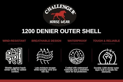 Image of 84 inch 1200D Turnout Waterproof Fleece Lined Medium Winter Blanket Sheet 386LG