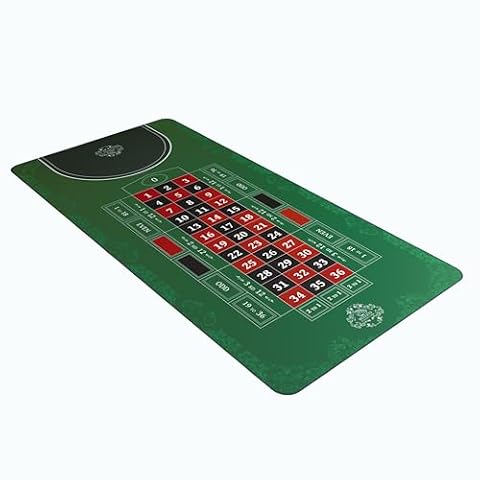 Bullets Playing Cards, Mata do ruletki, różne rozmiary, podwójna 0 lub pojedyncza 0 (pojedyncza 0, 160 x 80 cm)