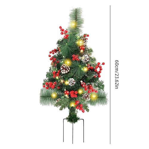 Árbol de Navidad artificial resistente al agua para decorar entradas exteriores sin marchitarse 6