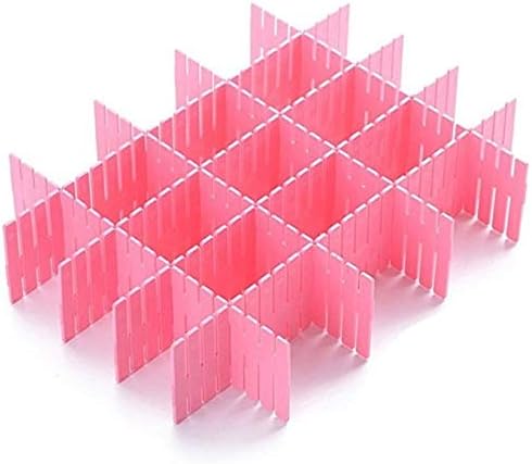 Koogel Drawer Organiser Dividers,8 PCS Plastic DIY Adjustable Drawer Storage Organizer for Underwear Socks Belt Office Supplies