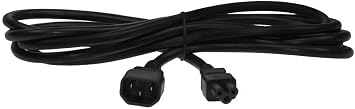 SF Cable 6ft IEC60320 C14 to C5 18/3 SJT Power Cord, 2.5A, 250V AC