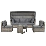 Patioco Loungeset Corte 5-teilig Braun Grau