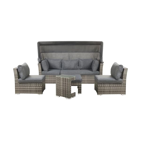 Patioco Loungeset Corte 5-teilig Braun Grau