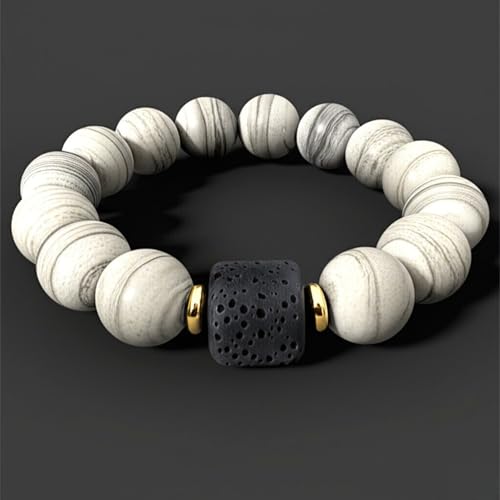 Image of THE MEN THING Natural Stone Bracelets - Adjustable Beaded Wristwear for Men & Boys (Multi-Design Collection)