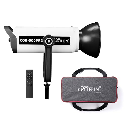 Image of HIFFIN (COB-500 Pro) 500W Bi-Color Continuous LED Video Light with Bowens Mount, Remote Control & Silent Cooling Fan, AC Power, 2800K-6800K CCT., 51800 Lux @1m, CRI 95+, Ideal for Photo & Videography