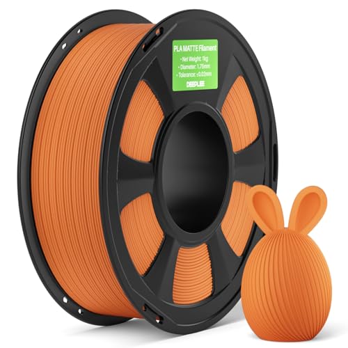 DEEPLEE Matte PLA Filament 1.75mm Orange 1kg(Plastic Spool)