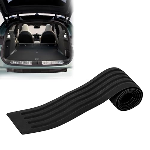 1 Pcs Car Rear Bumper Protector,35.43 Inches X3.15 Inches Rubber Anti-Scratch Rear Bumper Guard,Self-Adhesive Non-Slip Trunk Strip,Universal for Most Cars (Black)