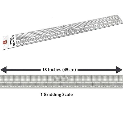 45 cm Gridding Scale Ruler, Transparent Pattern Making Tool 2