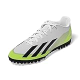 Materiale esterno: Sintetico adidas X Crazyfast.4 Tf, Football Shoes (Turf) Unisex-Adulto, Ftwr White/Core Black/Lucid Lemon, 44 EU