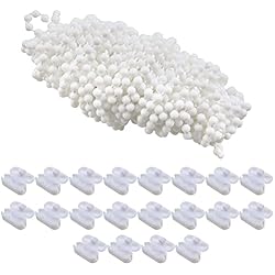 Persianas Caseras ECSiNG Cadena de cuentas de 10 metros para persiana vertical de panal veneciano con 20 conectores de cadena de cuentas, cable para accesorios de reparación de persianas enrollables