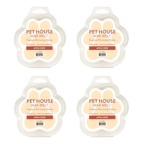 Image of One Fur All Pet House Scented Wax Melts for Warmer - Long-Lasting Pet Friendly Plant Based Soy Wax Melts - Apple Cider Pack of 4