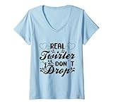 Photo Gallery donna twirler majorette real twirler don t do drop baton twirling maglietta con collo a v Photo Gallery donna twirler majorette real twirler don t do drop baton twirling maglietta con collo a v