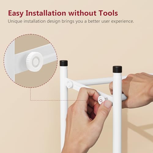 Image of Tajsoon Expandable Shoe Rack for Closet 1 Tier, 28 inch-41 inchAdjustable & Stackable Shoe Shelf Storage, Metal Shoe Rack Organizer for Front Door Entrance, Closet, Garage, Entryway, White