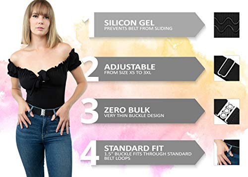 No Show Invisible Elastic Belts for Women | Non Slip | Fits waist upto 50 Inch4