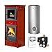 Produktbild La Nordica KS3744 Termonicoletta Forno DSA 4.0 Wasserführender Kaminofen Bordeaux Komplett-Set Kombispeicher THKE 825 + 1 SWT