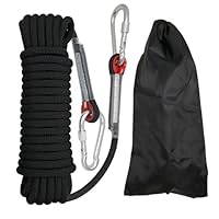 10mm Seil, Mehrzweck-Seil, für den Außen- und Innenbereich, Camping, Wandern, Bootfahren, Angeln, Heimwerkerarbeiten und Heimprojekte (Schwarz, 10m)