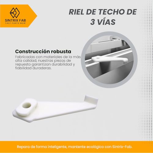 Miniatura 2 de Sintrix-Fab 4 Deslizadores De Repuesto Para Montaje En Techo 3 Vías Compatible Con Ikea Vidga Reemplace Los Números De Pieza Ikea 10078137 10067893